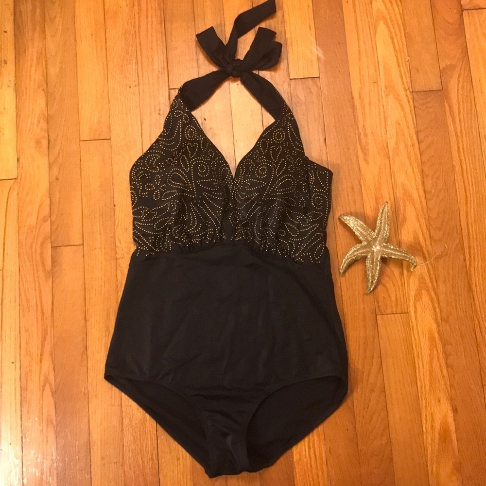 NWT Swimsuits for all studded halter swimsuit